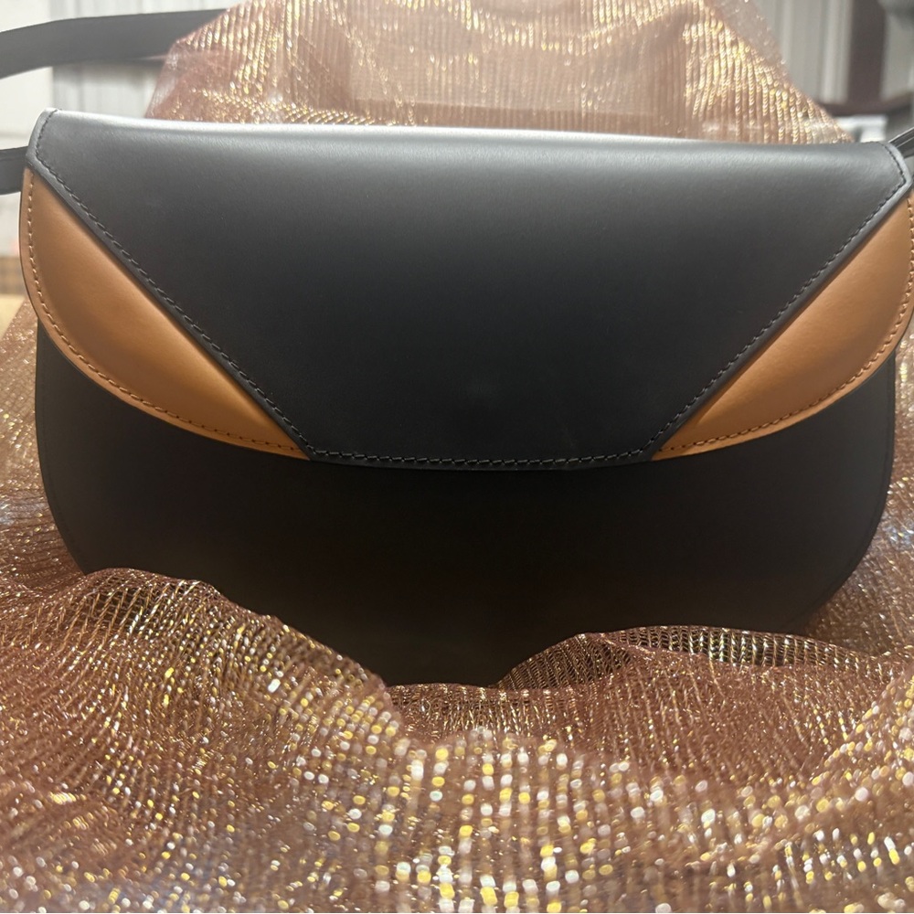 Elegant Black and Tan Women's Clutch